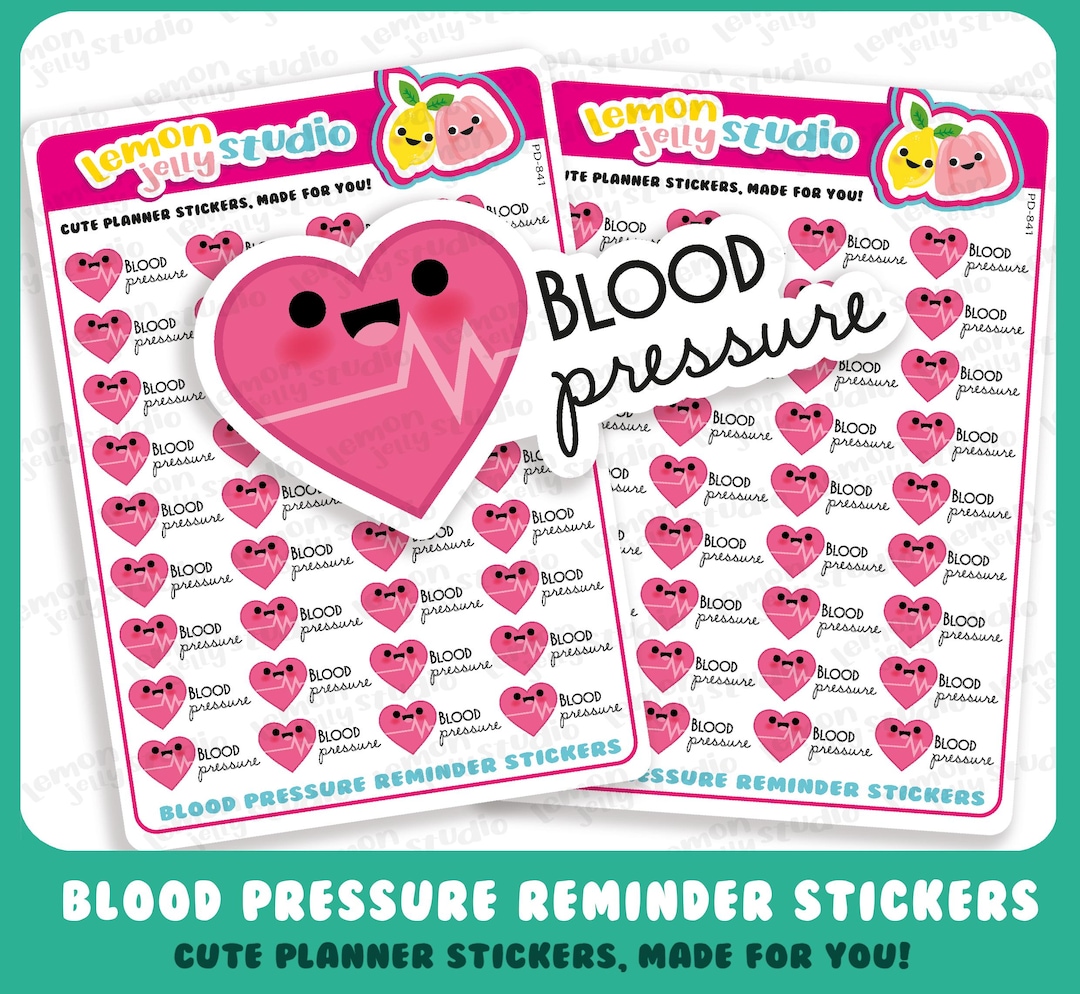 36 Cute Blood Pressure Reminder Planner Stickers - Etsy