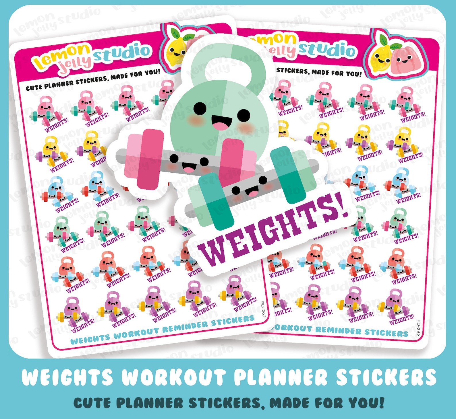 30 Cute Weights Workout Reminder Planner Stickers - Etsy