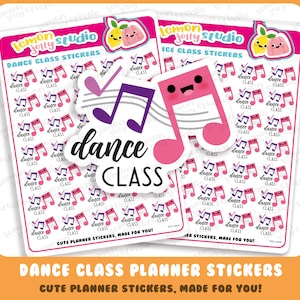 35 leuke dansles/training/oefening/fitness/training planner stickers