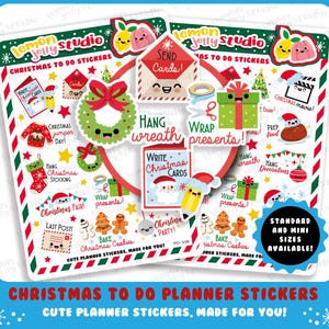 16 lindas pegatinas para agendas navideñas con listas de tareas, deseos, festividades y días festivos