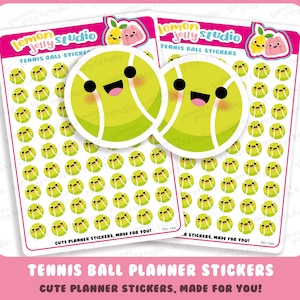 63 Süße Tennisball/Sport Planner Sticker