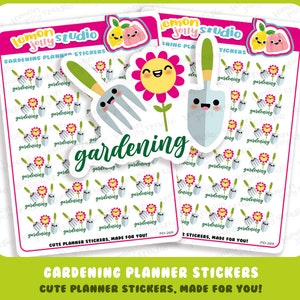 24 lindas pegatinas de planificador de jardinería