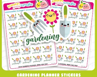 24 Cute Gardening Planner Stickers