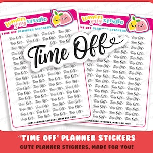 68 adesivos para diário/calendário/planejador com palavras de "tempo livre"