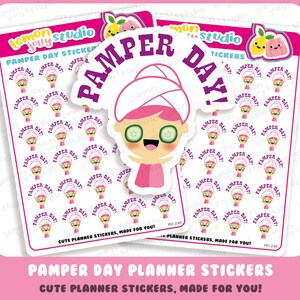 30 simpatici adesivi Pamper Day / Relax / Bellezza / Promemoria Planner
