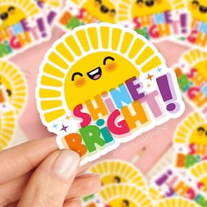 Lemon Jelly Studio - Shine Bright! Grote vinylsticker/laptop/ipad/kawaii/schattig