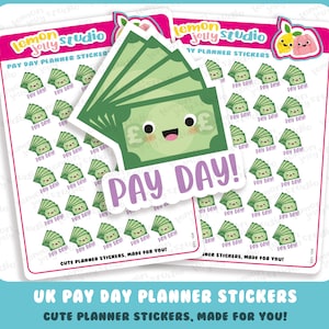 30 Cute UK Payday Planner Stickers
