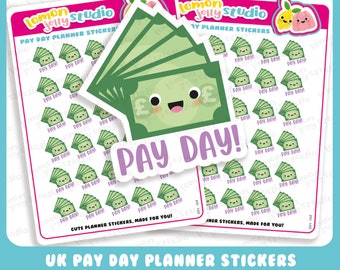 30 Cute UK Payday Planner Stickers