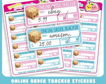 12 Cute Online Order Tracker Planner Stickers