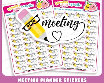 40 Cute Meeting Reminder Planner Stickers