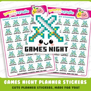 35 süße Games Night/Gaming/Gamer Planner Sticker