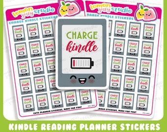 25 Cute Charge Kindle Planner Stickers