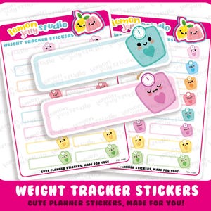 16 schattige gewichttrackerstickers