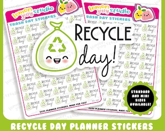45 Cute Recycle Day Planner Stickers