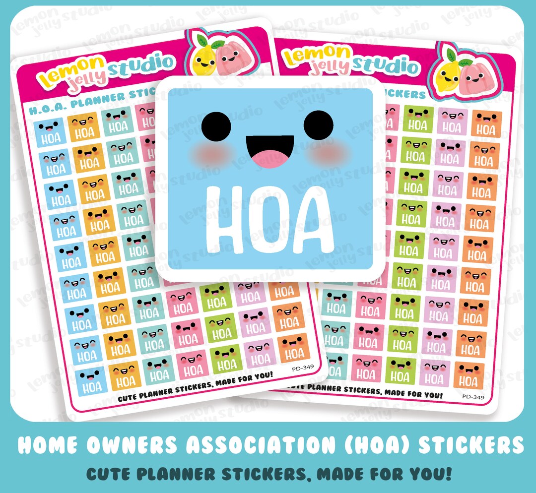 63 Cute H.o.a./home Owners Association/planner Stickers - Etsy