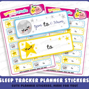 14 schattige slaaptracker-plannerstickers