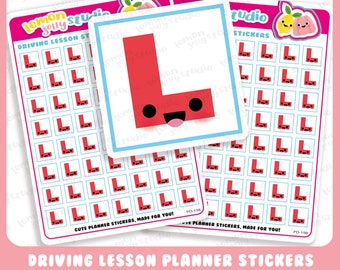 thumbnail image 2 of DVLA Legal Size L Plates Stickers – Gloss White/Red, Self-Adhesive Vinyl, UK Learner Driver 2 of 5