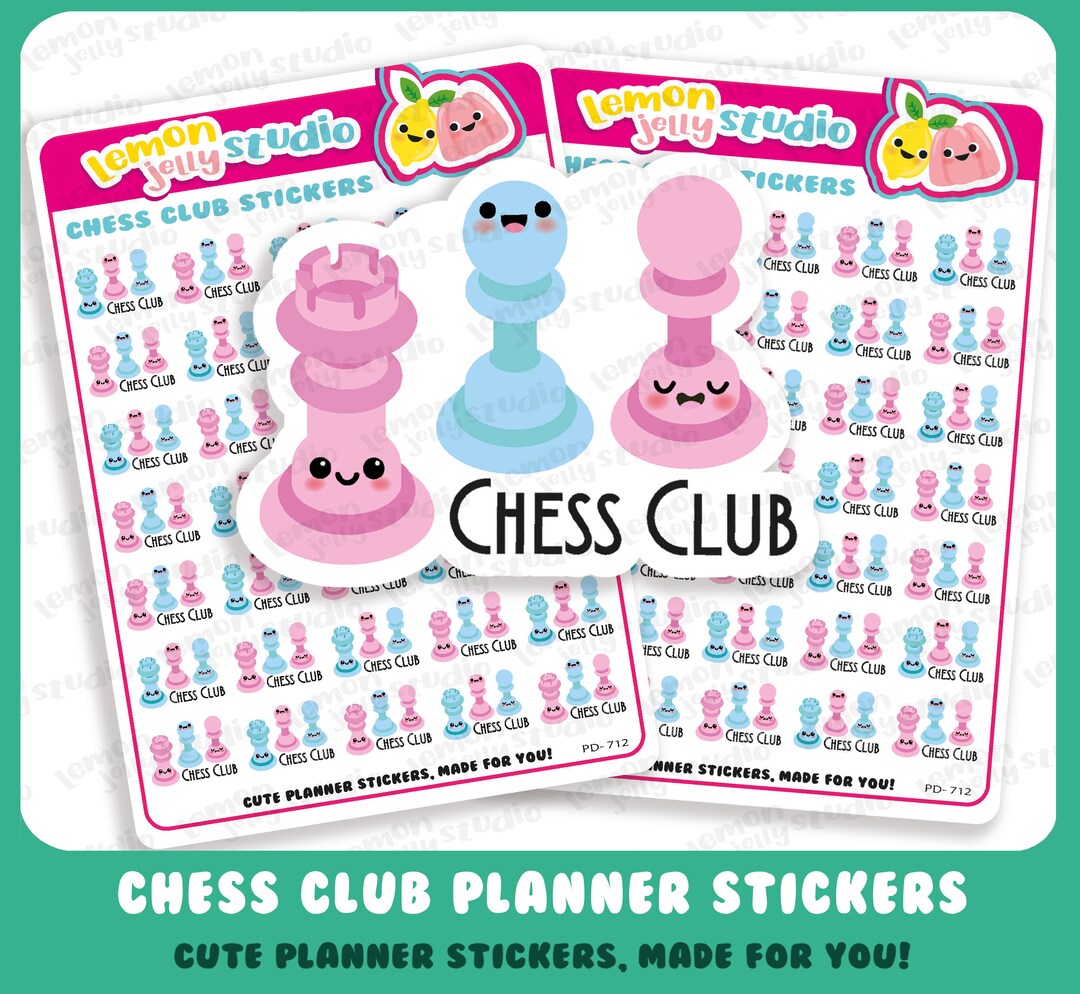 35 Cute Chess Club Planner Stickers - Etsy