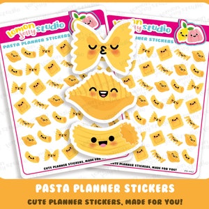 42 süße Pasta/Makkaroni Sticker