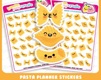 42 Cute Pasta/Macaroni Planner Stickers
