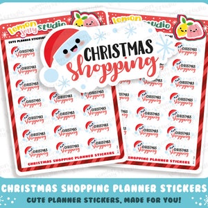 21 Süßes Weihnachtseinkaufstagebuch/Kalender/Planersticker