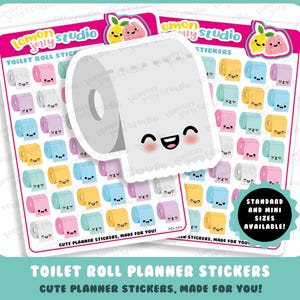 42 Cute Toilet Roll/Chores/Housework Planner Stickers
