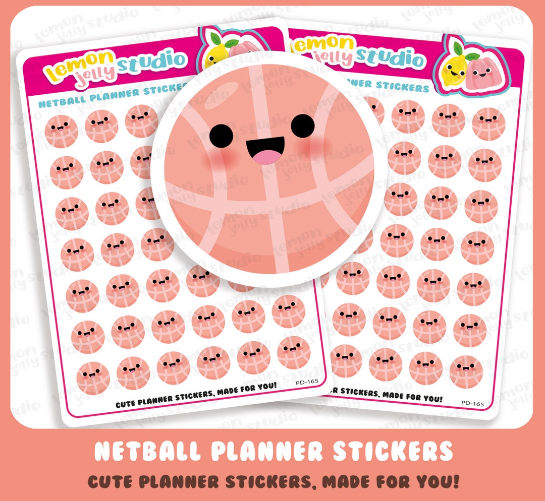 Netball Round Sticker 42 Cute Netball/sport Planner Stickers - Etsy UK
