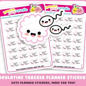 28 leuke ovulerende / vruchtbare tracker / herinneringsstickers