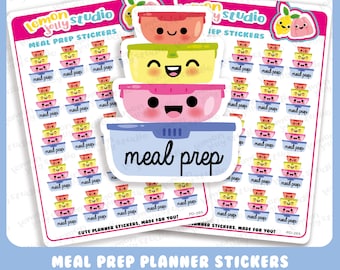 25 Cute Meal Prep/Meal Planning/Healthy Eating Planner Stickers