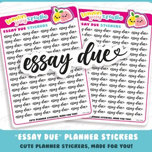 64 &quot;Essay Due&quot; Words Diary/Calendar/Planner Stickers