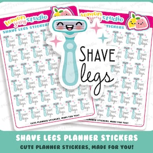36 simpatici adesivi per gambe rasate/promemoria