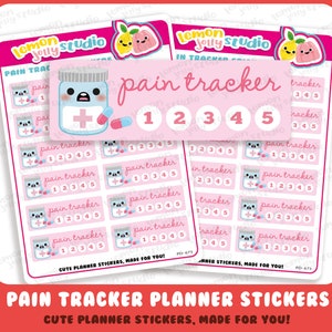 12 pegatinas bonitas para controlar el dolor, la enfermedad o la salud