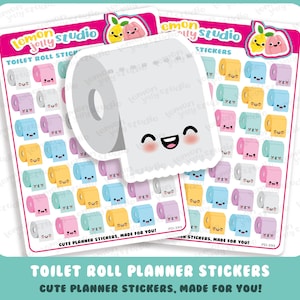 42 schattige wc-rol/klusjes/huishoudelijke planner stickers