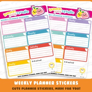 Functionele wekelijkse Kit Planner Stickers