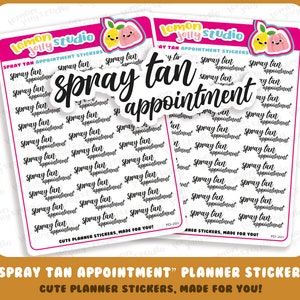 30 "Spray Tan" Parole appuntamento Promemoria Planner Adesivi