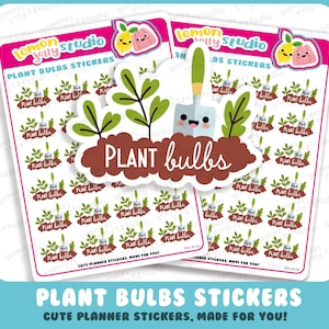 24 Cute Plant Bulbs/Gardening Planner Stickers
