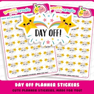 32 Niedliche Day Off Planer Aufkleber