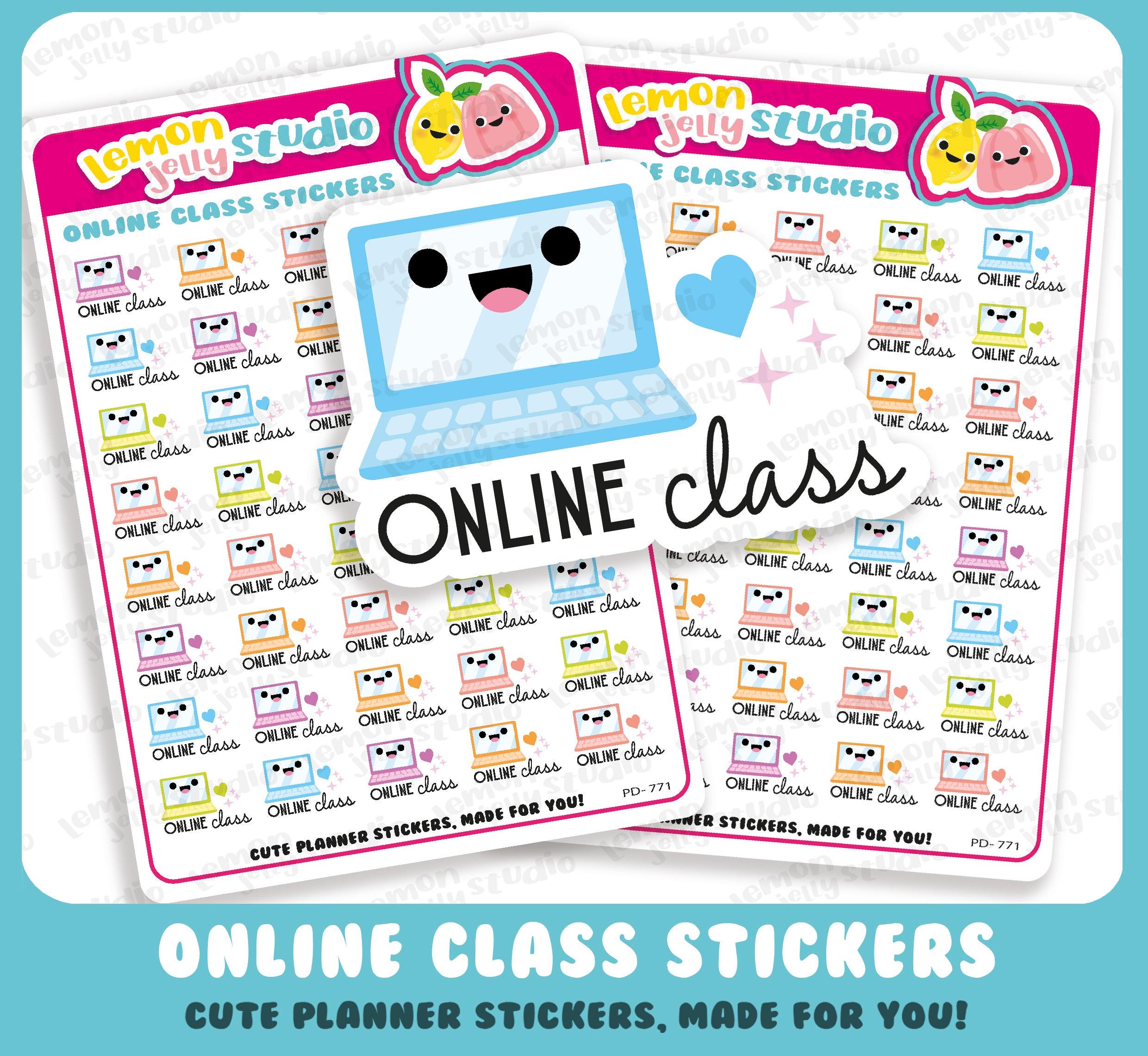 40 Cute Online Class/lesson Planner Stickers - Etsy