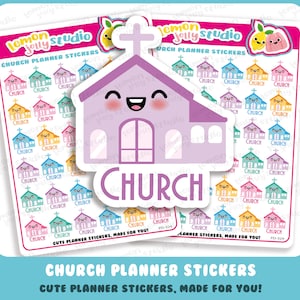 36 Cute Church Planner Stickers