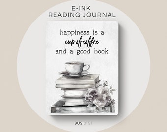 Eink Reading Log by BusiDigiCo, Happiness Reading Planner, Compatible with Supernote