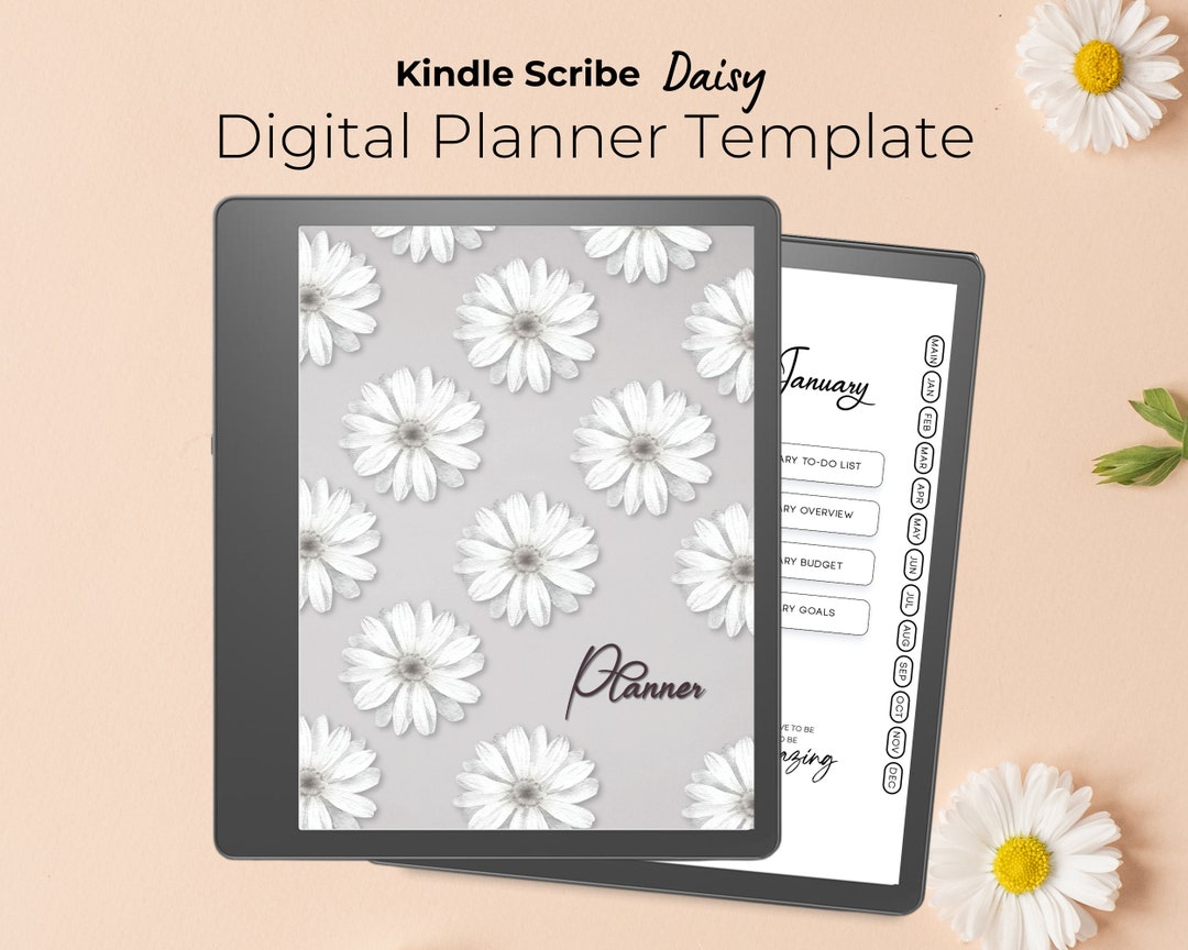 Kindle Scribe Planner Daisy Kindle Scribe Template Digital Planner