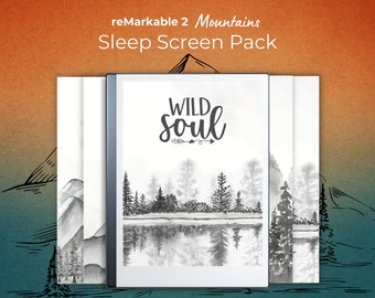 reMarkable Sleep Screen | Mountain reMarkable Screen | reMarkable Notebook Cover | reMarkable Sleep Screen Saver | reMarkable Planner Cover