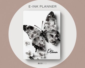 Eink PDF Planner by BusiDigiCo, Butterfly Digital Planner, Compatible with Goodnotes