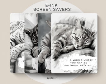 Eink Digital Notebook Cover by BusiDigiCo, Cat Lover Screen Savers, Compatible with Supernote