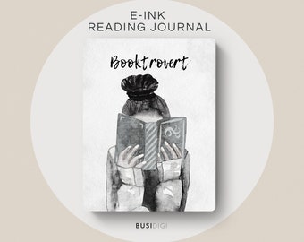 Eink Reading Planner by BusiDigiCo, Booktrovert Book Reading List, Compatible with Supernote