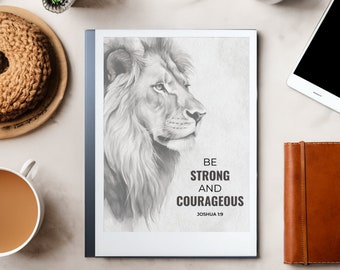 reMarkable 2 Bible Planner | Be Strong and Courageous | Prayer Journal Remarkable | Christian reMarkable Planner | reMarkable 2 Devotional