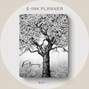 Eink Weekly Organizer by BusiDigiCo, Trees Daily Planner, Compatible with Supernote