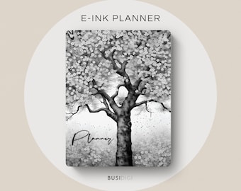 Eink Weekly Organizer by BusiDigiCo, Trees Daily Planner, Compatible with Supernote