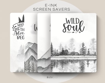 Eink Sleep Screen Saver by BusiDigiCo, Mountain Suspend Screen, Compatible with Supernote
