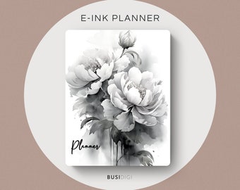 Eink Planner Template by BusiDigiCo, Wildflower Digital Calendar, Compatible with Goodnotes
